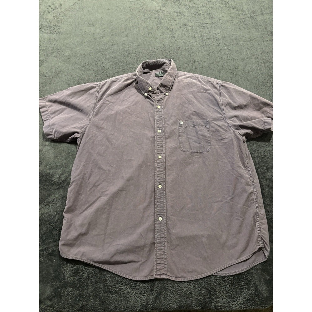 Ralph Lauren Purple Short Sleeve Button Down Shirt XL